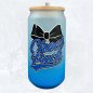 Preview: Glas 18oz transulent blau - Cheer Pack Design Schleife